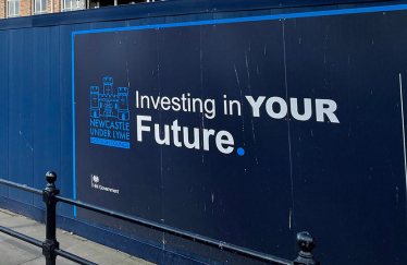"Investing in your future" hoarding